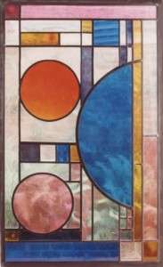 Art Deco design in stained glass